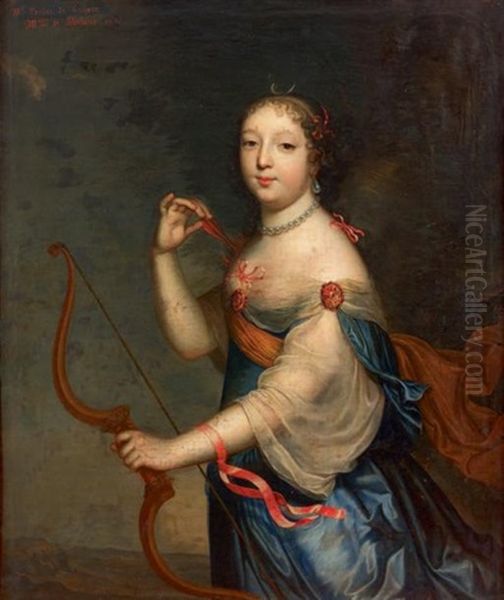 Portrait Dit De Pauline De Grignan, Marquise De Simiane En Diane Chasseresse Oil Painting by Jean Nocret