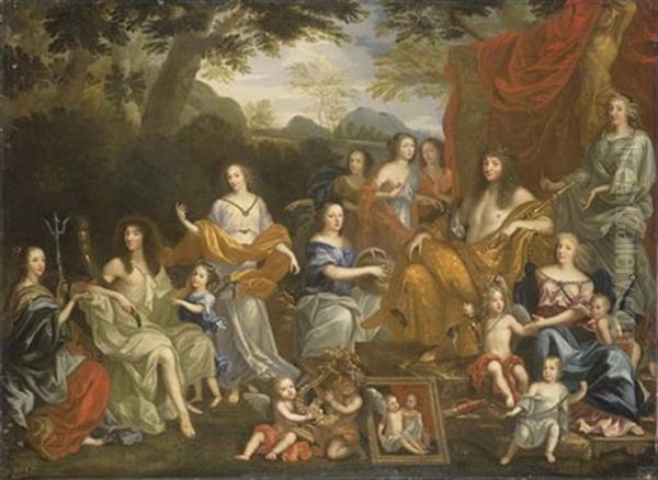 La Famille De Louis Xiv Oil Painting by Jean Nocret