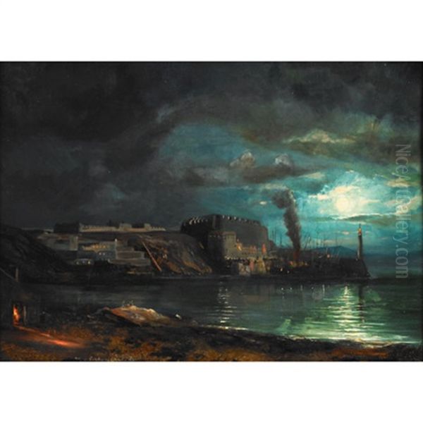 Mers El Kebir (on The North-west Coast Of Algeria) Oil Painting by Noel, Alexandre Jean