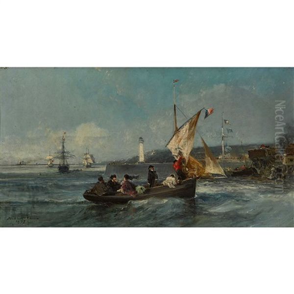 Le Port Oil Painting by Jules Achille Noel