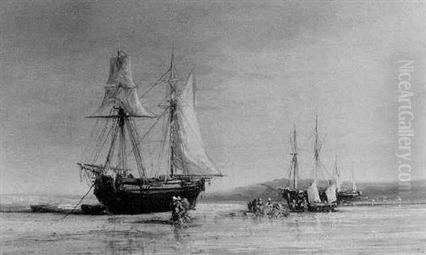 Paysage En Bretagne Oil Painting by Jules Achille Noel