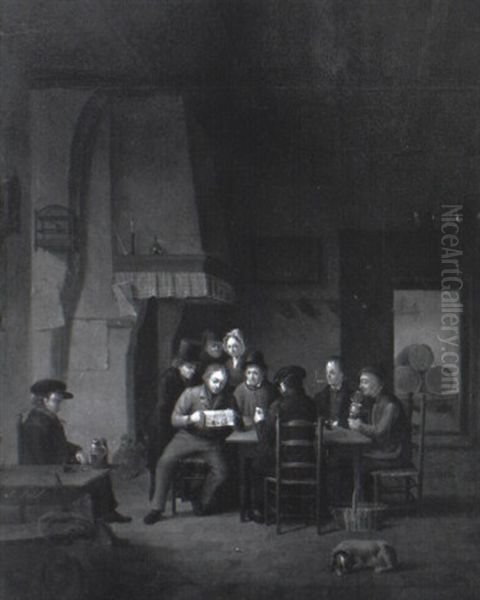 Im Wirtshaus Oil Painting by Peter Paul Joseph Noel