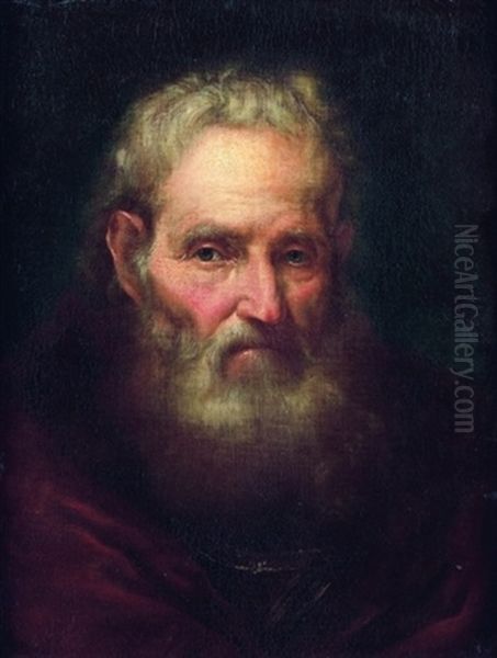 Portrait D'homme Barbu En Buste Oil Painting by Giuseppe Nogari
