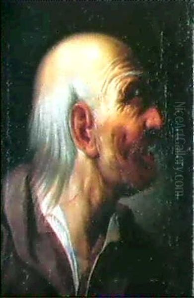 Brustbild Eines Grauhaarigen Alten Mannes Im Halbprofil Oil Painting by Giuseppe Nogari