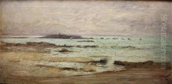 La Mer A Saint-briac Oil Painting by Emile Noirot