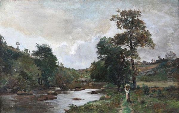 Lavandiere Oil Painting by Emile Noirot