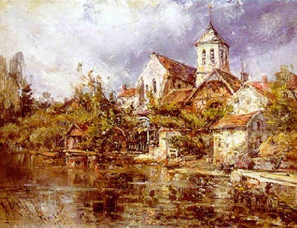 Montigny Sur Loing Oil Painting by Emile Noirot