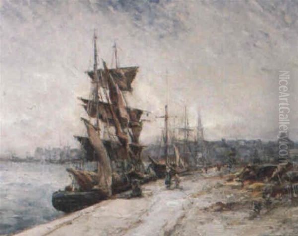 L'etoile Des Mers A Saint-malo Oil Painting by Emile Noirot