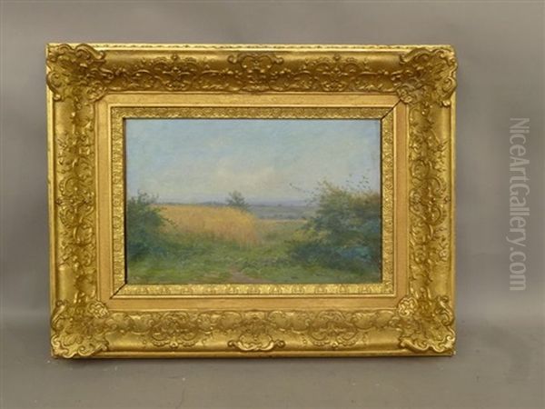 Champs De Ble A Villerest Oil Painting by Louis Noirot