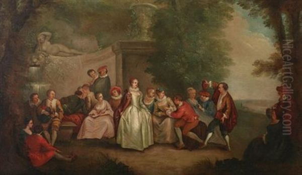 Fete Champetre Oil Painting by Joseph Francis Nollekens