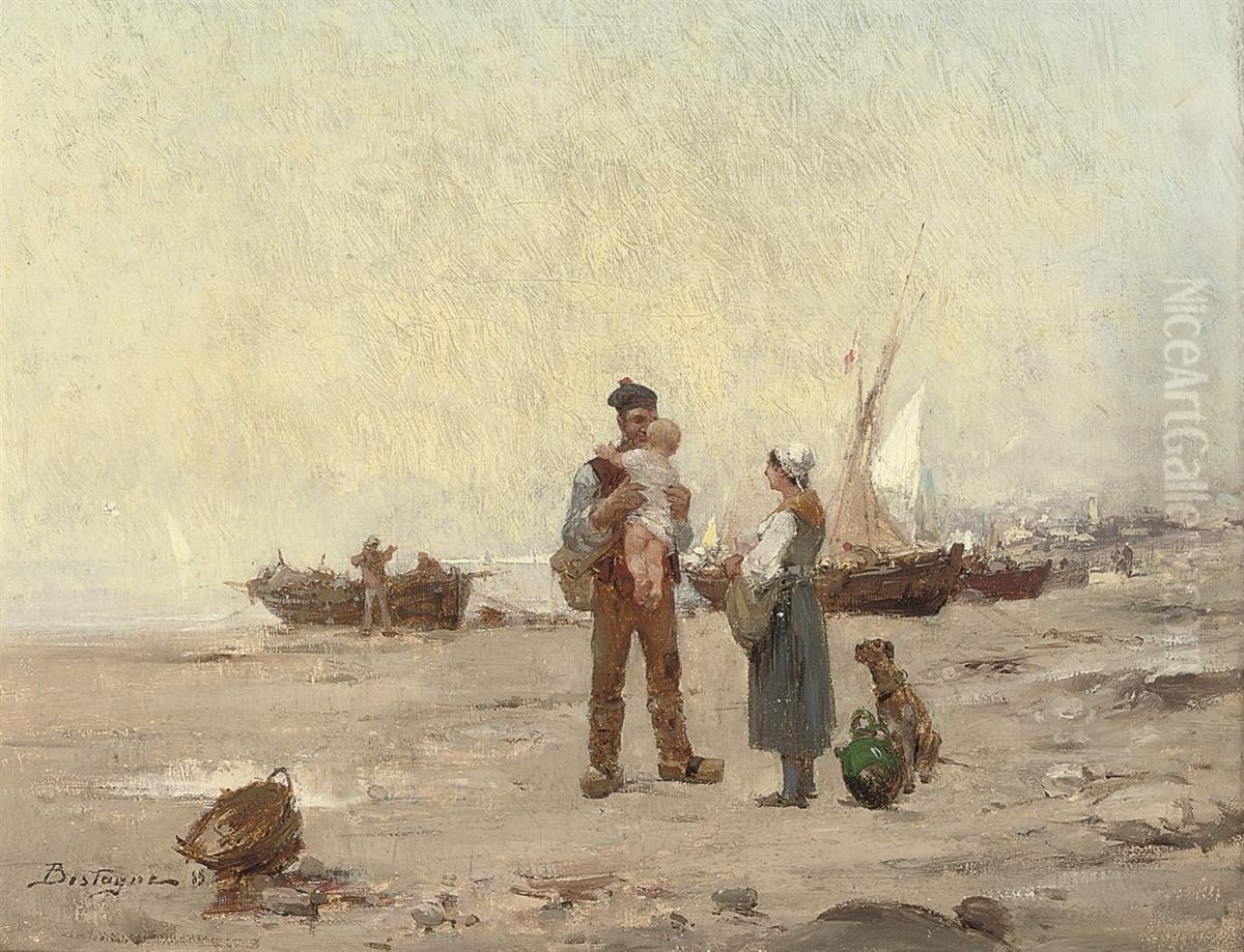 A Warm Welcome Home Oil Painting by Paul Bistagne