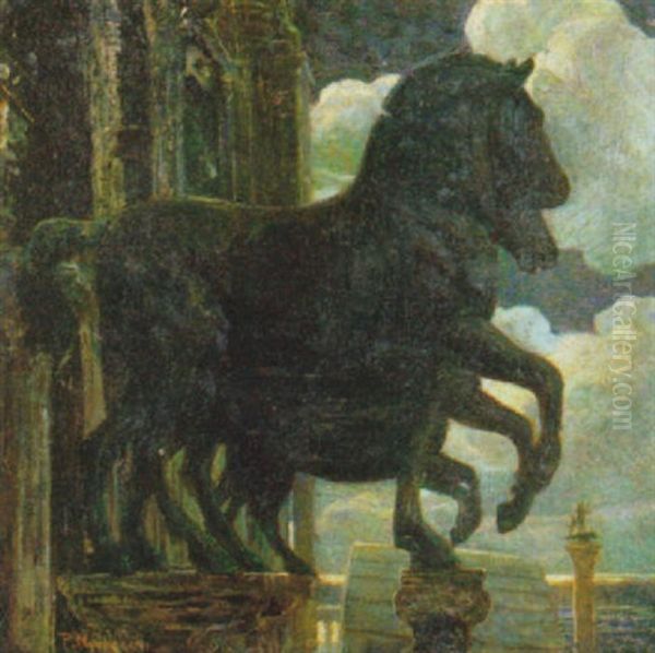 Alba Di Gloria Oil Painting by Plinio Nomellini