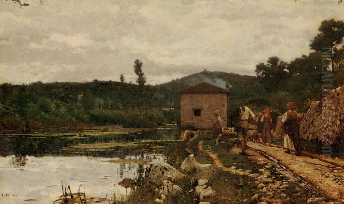 Verso Sera Sul Livenza Oil Painting by Luigi Nono