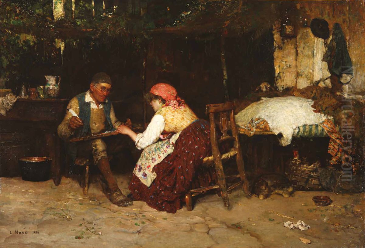 La Lettera Al Moroso Oil Painting by Luigi Nono