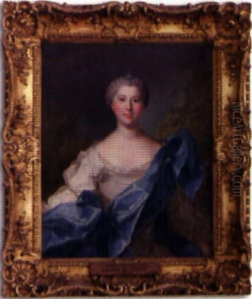 Portrait De Madeleine Bernard De Blancey, Dame De Chanteau Oil Painting by Donat Nonotte
