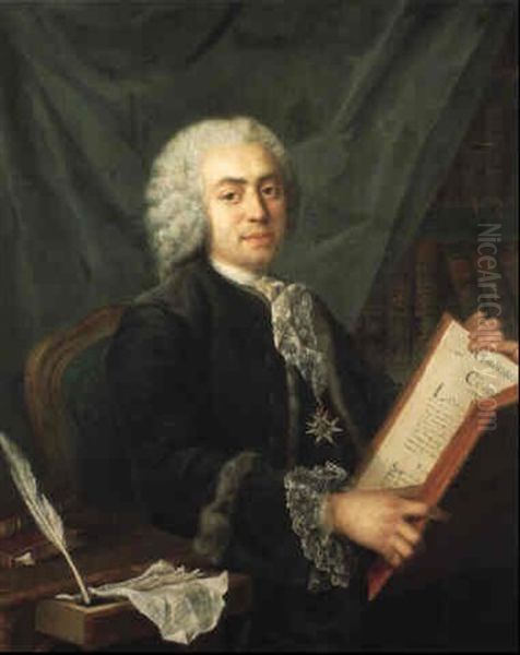 Portrait Du Docteur Daviel, Oculiste Du Roi Oil Painting by Donat Nonotte