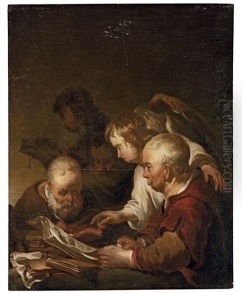 The Four Evangelists Oil Painting by Jan van Noordt