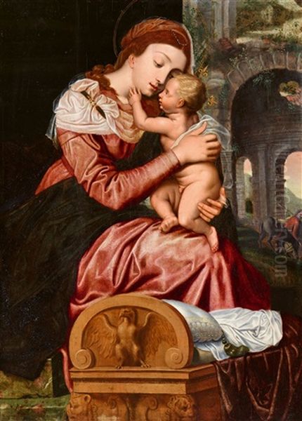 The Virgin And Child Oil Painting by Adam van Noort