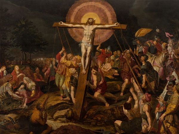 Crucifixion Oil Painting by Adam van Noort