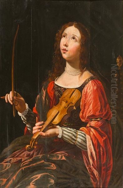 Heilige Cecilia Oil Painting by Adam van Noort