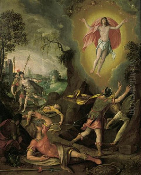 The Resurrection Oil Painting by Adam van Noort