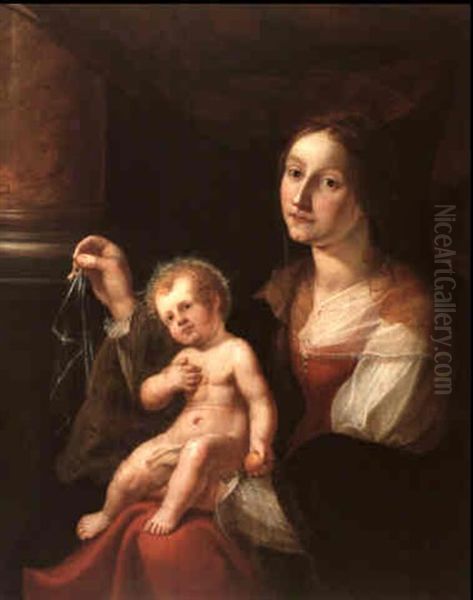 Maria Mit Kind Oil Painting by Adam van Noort