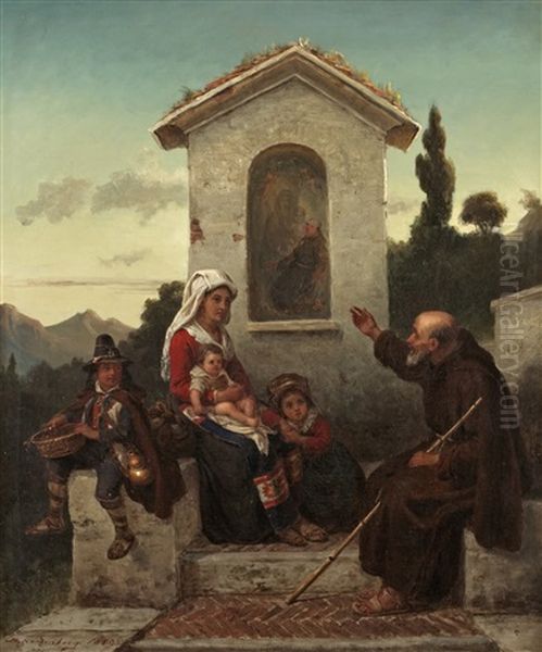 Rastande Sallskap Oil Painting by Bengt Nordenberg