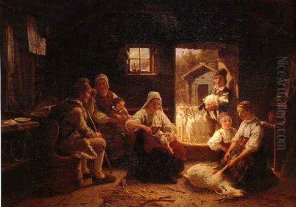 Tender Cares Oil Painting by Bengt Nordenberg