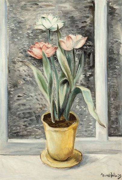 Double Tulips Oil Painting by Bror Julius Olsson Nordfeldt