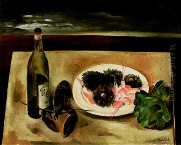 Paris Oil Painting by Bror Julius Olsson Nordfeldt