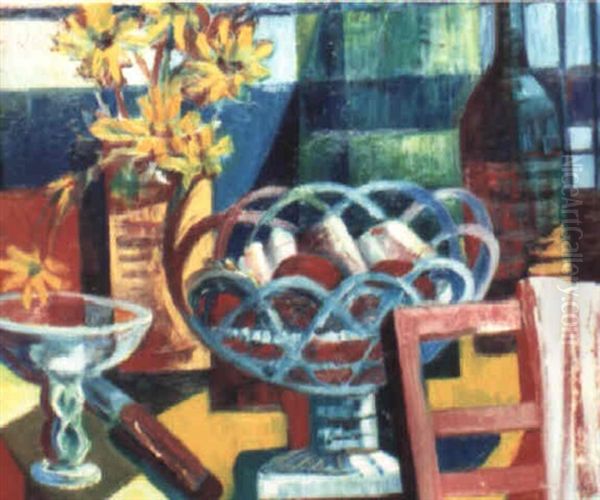 Still Life Oil Painting by Bror Julius Olsson Nordfeldt