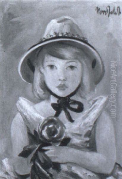 Evelyn Oil Painting by Bror Julius Olsson Nordfeldt