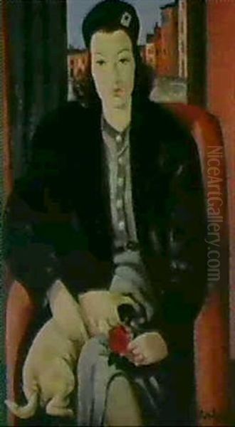 Margaretha And Mickey Oil Painting by Bror Julius Olsson Nordfeldt