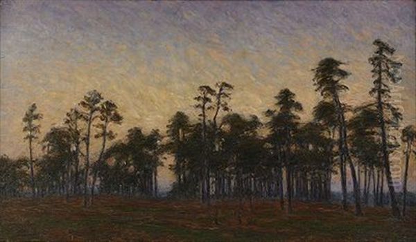 Aftonljus Over Tallmon Oil Painting by Karl Nordstroem