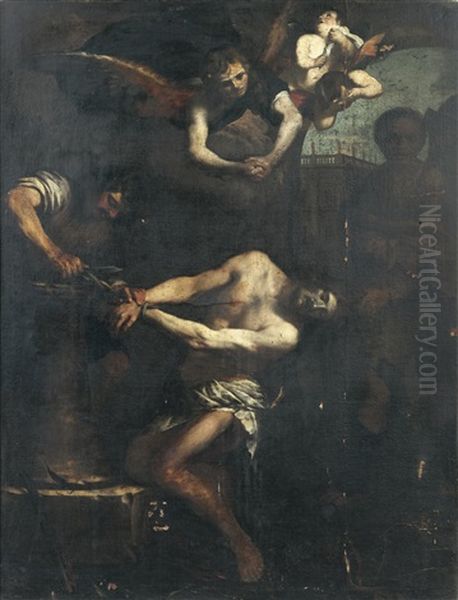 Christ A La Colonne Oil Painting by Pietro Novelli