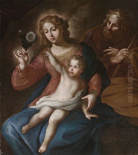 Die Heilige Familie Oil Painting by Pietro Novelli
