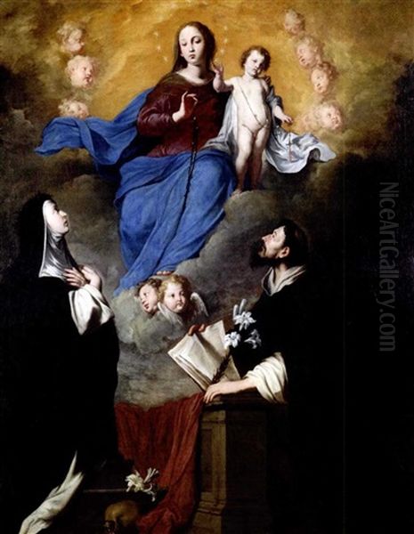 La Madonna Del Carmine Oil Painting by Pietro Novelli