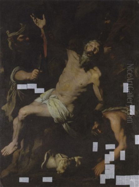 The Martyrdom Of Saint Bartholomew Oil Painting by Pietro Novelli