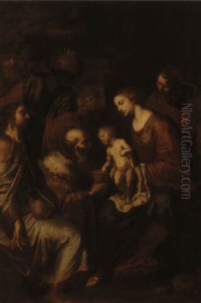 The Adoration Of The Magi Oil Painting by Pietro Novelli