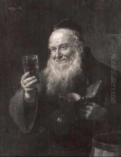 A Good Drink Oil Painting by Ernst Nowak