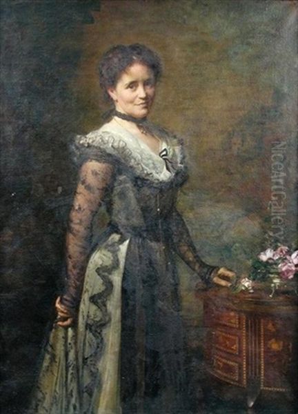 Portrait Of Lady Chubb Oil Painting by Arthur Trevithin Nowell