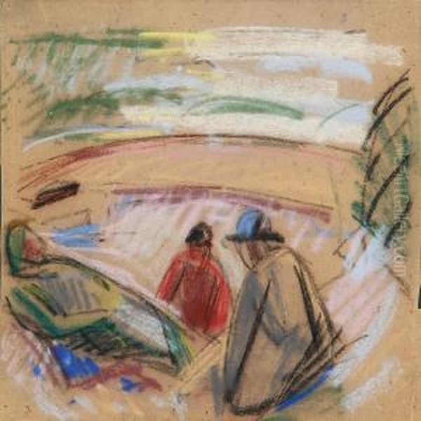 Four Compositions Oil Painting by Niels Bjerre