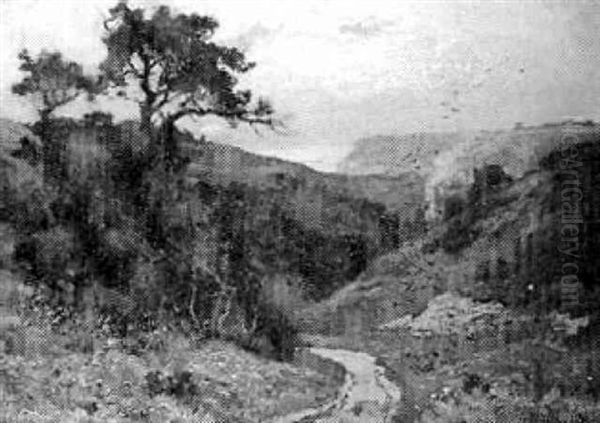 Bord De Mer Au Coucher Du Soleil Oil Painting by Alexandre Nozal