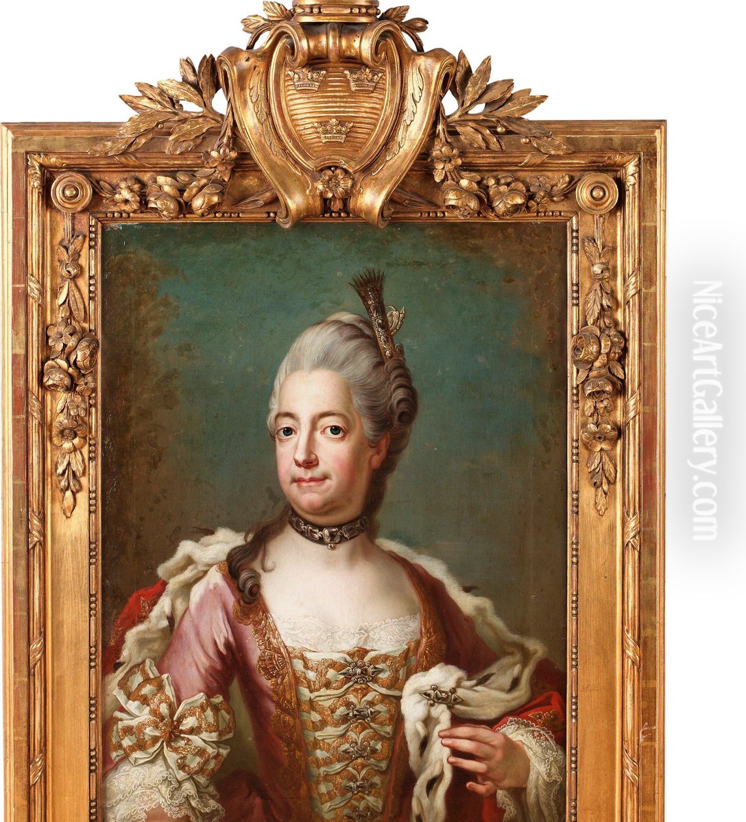 Drottning Lovisa Ulrika Oil Painting by Jakob Bjork