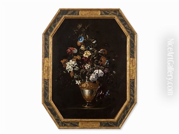 Flower Still Life Oil Painting by Mario Nuzzi Mario Dei Fiori