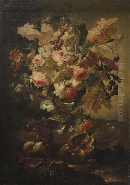 Flower Still Life Oil Painting by Mario Nuzzi Mario Dei Fiori