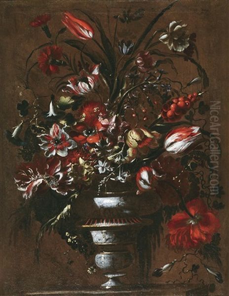 Blumenstilleben Oil Painting by Mario Nuzzi Mario Dei Fiori