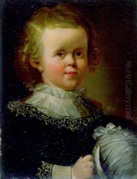 Portrat Des Dionys Elisasz Nijmegen, Enkel Des Kunstlers, Im Alter Von 3 Jahren Oil Painting by Dionys van Nymegen