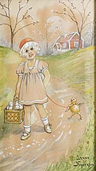 Paskpromenaden Oil Painting by Jenny Nystroem