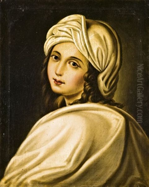 Beatrice Cenci Portreja Oil Painting by Lajos Nyulassy